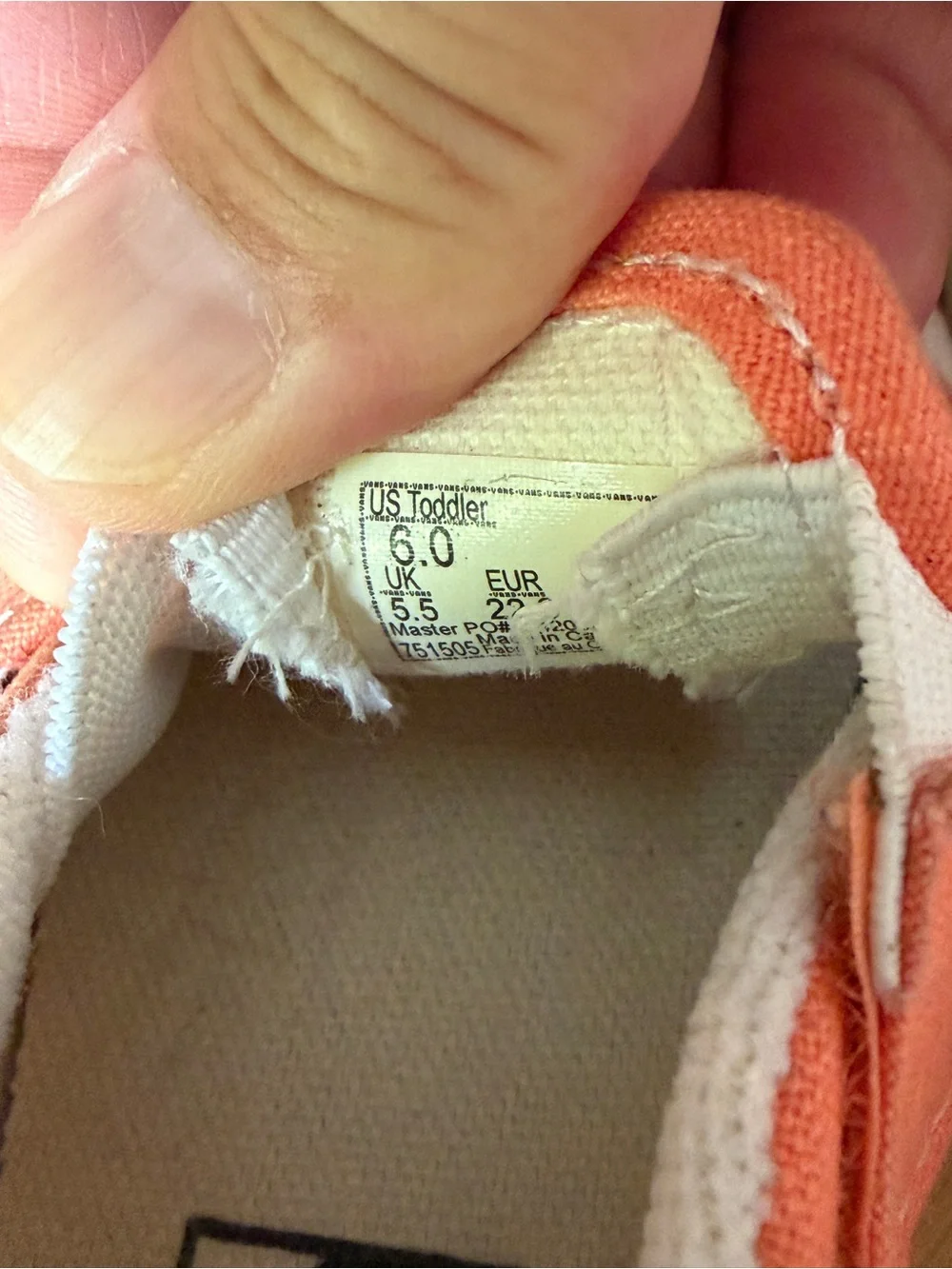 Vans Kids Slip-On Sneakers in Coral and White Checkerboard
